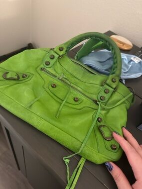 Balenciaga First Bag Apple Green Arena Leather Rare Color Excellent Condition